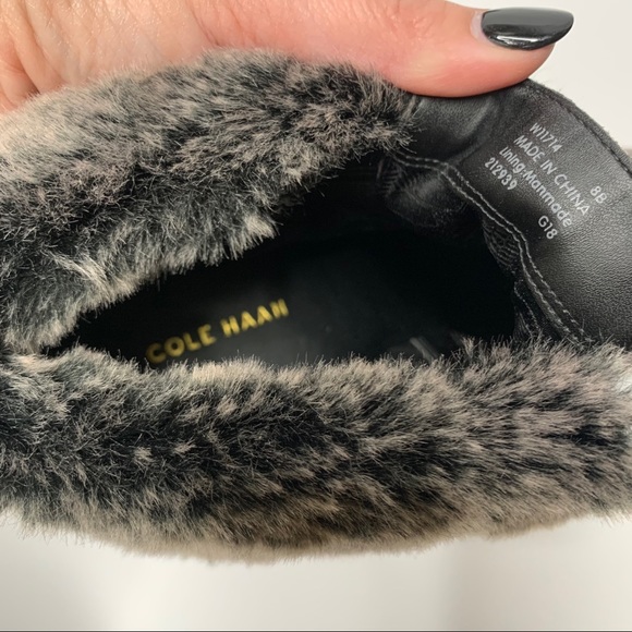 New Cole Haan Coralie Wedge fur Bootie 8 boots - Picture 10 of 10